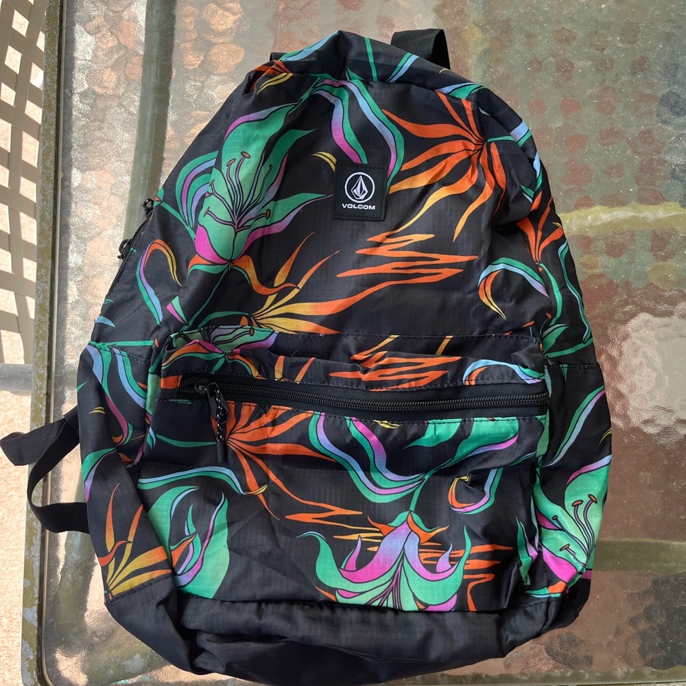 New Volcom Packable Backpack with Multicolor Design